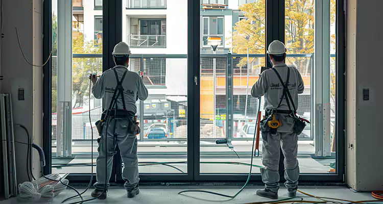 Patio Door Glass Replacement with Built-In Blinds in Casselberry, FL